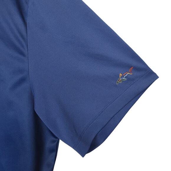 Greg Norman for Tasso Elba Men's Golf Polo XXL Play Dry Snap Button Blue - Picture 6 of 10